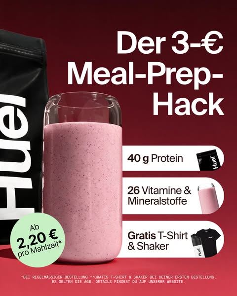 40 g Protein. In Sekunden fertig.