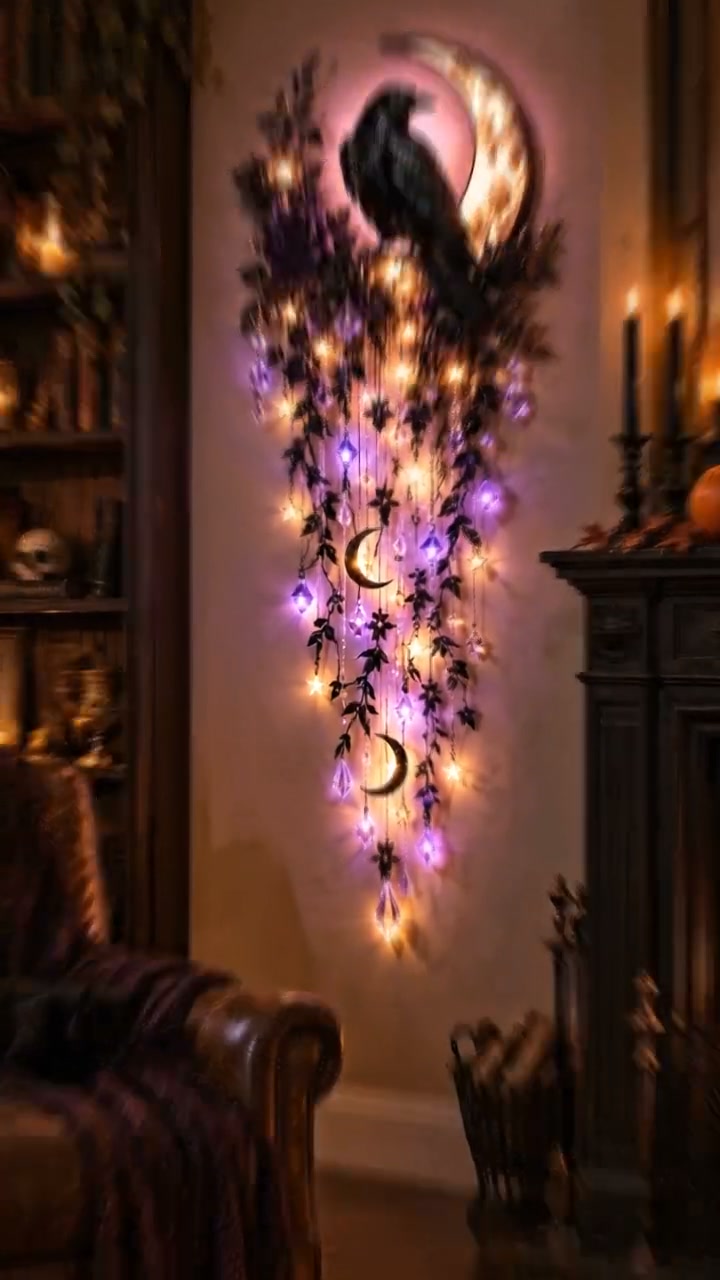 Ravenmaanlicht – mysterieuze Halloween-wanddecoratie