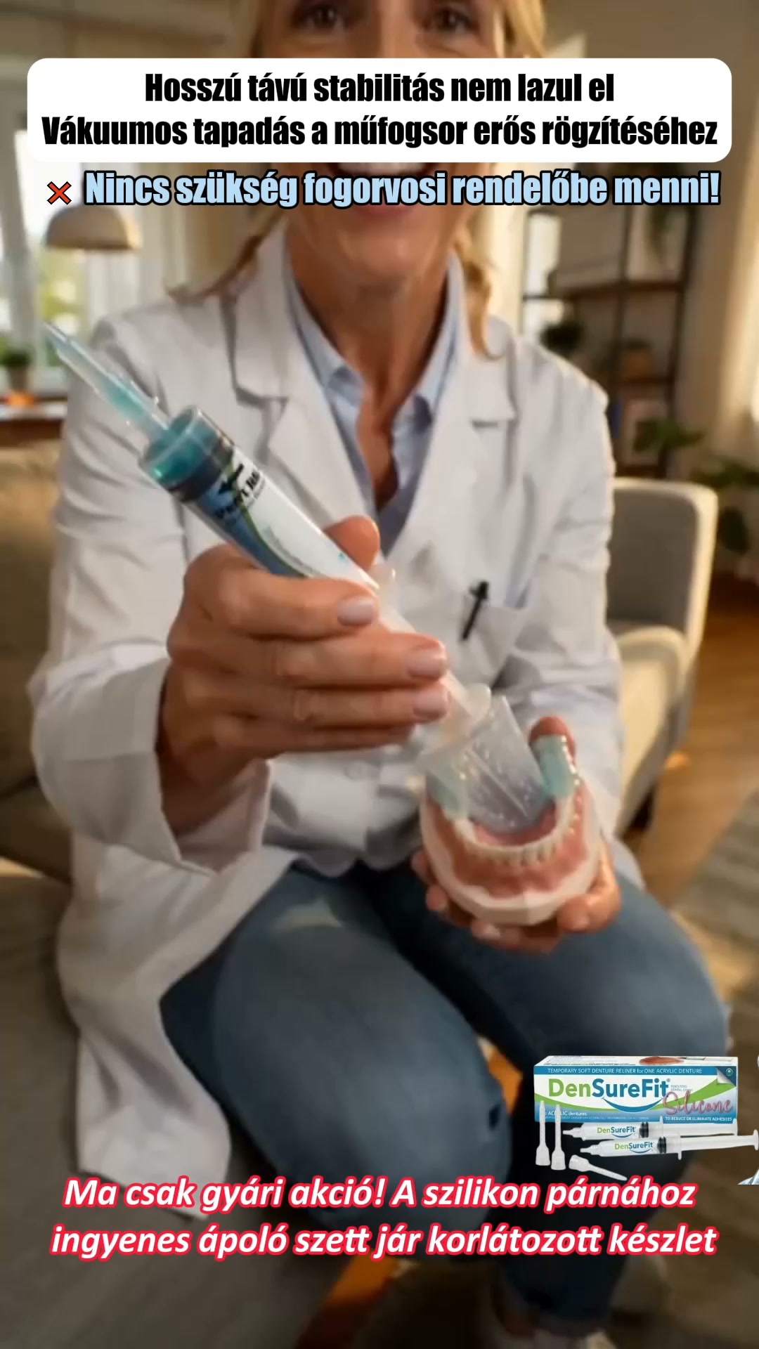 Kennen Sie das unangenehme Gefühl, wenn die Prothese verrutscht oder schmerzhafte Druckstellen entstehen? Herkömmliche Haftcremes schmecke