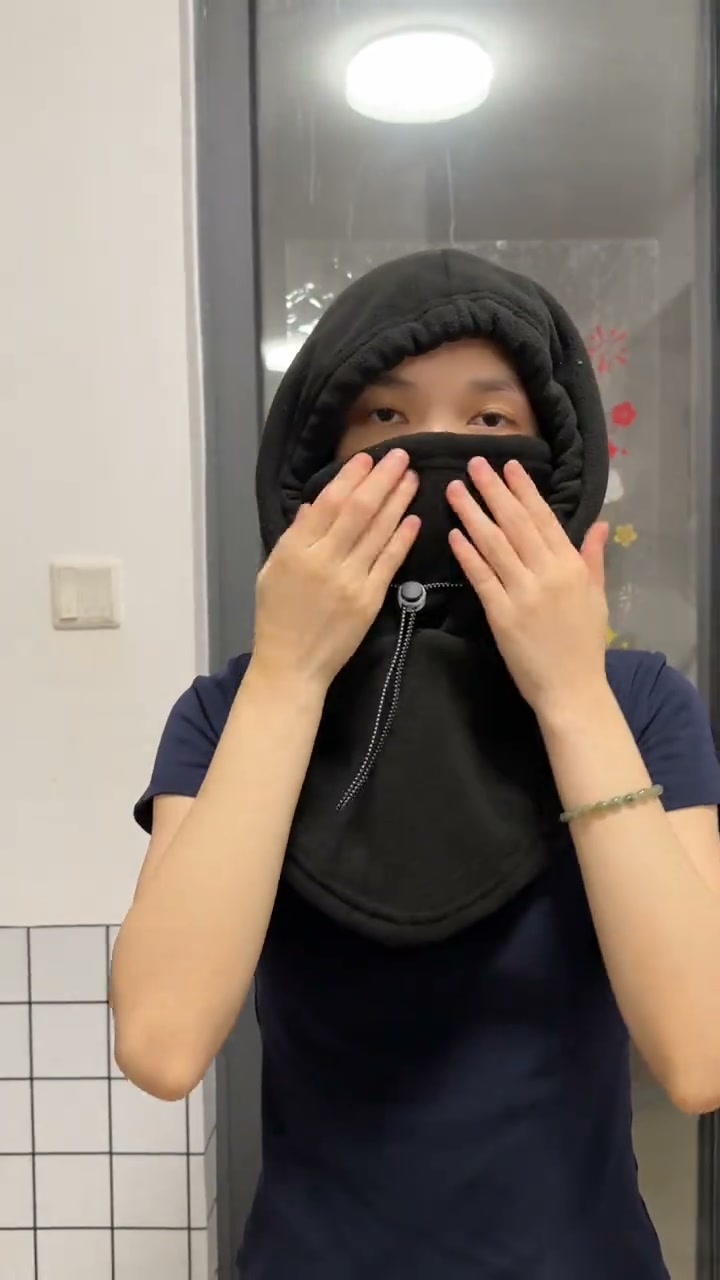 Thermal Fleece Hooded Balaclava with Face & Neck Cover