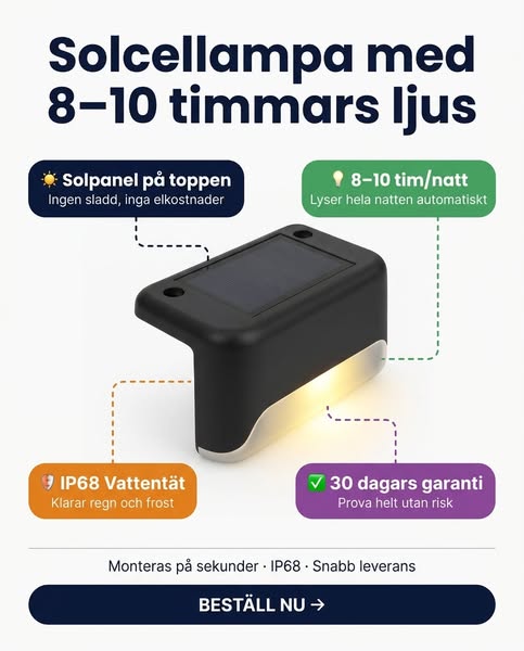 Solcellsdriven Utomhuslampa