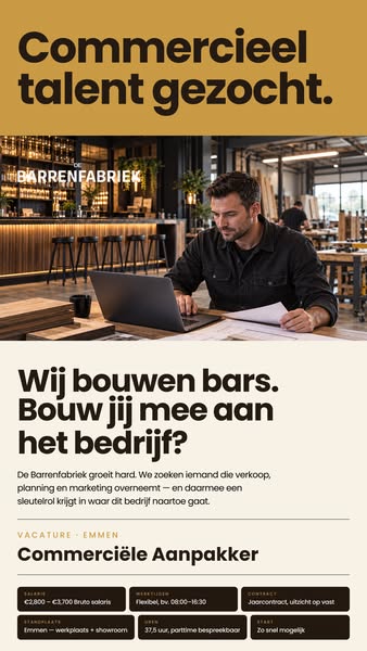Commercieel talent gezocht