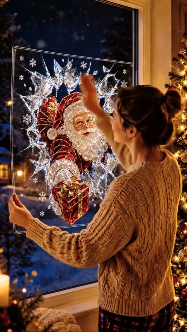 Wielka wyprzedaż: 49% taniej Naklejka na okno „Crystal Christmas”