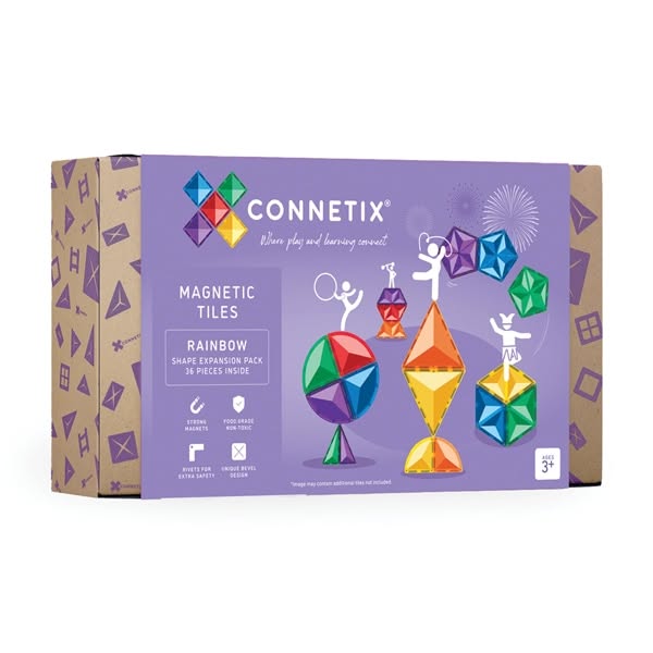 Connetix Μαγνητικά τουβλάκια κατασκευών 36 piece Rainbow Shape Expansion Pack