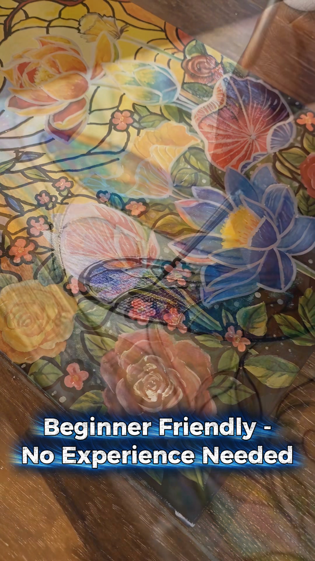 Turn A Blank Canvas Into A Stained Glass Painting