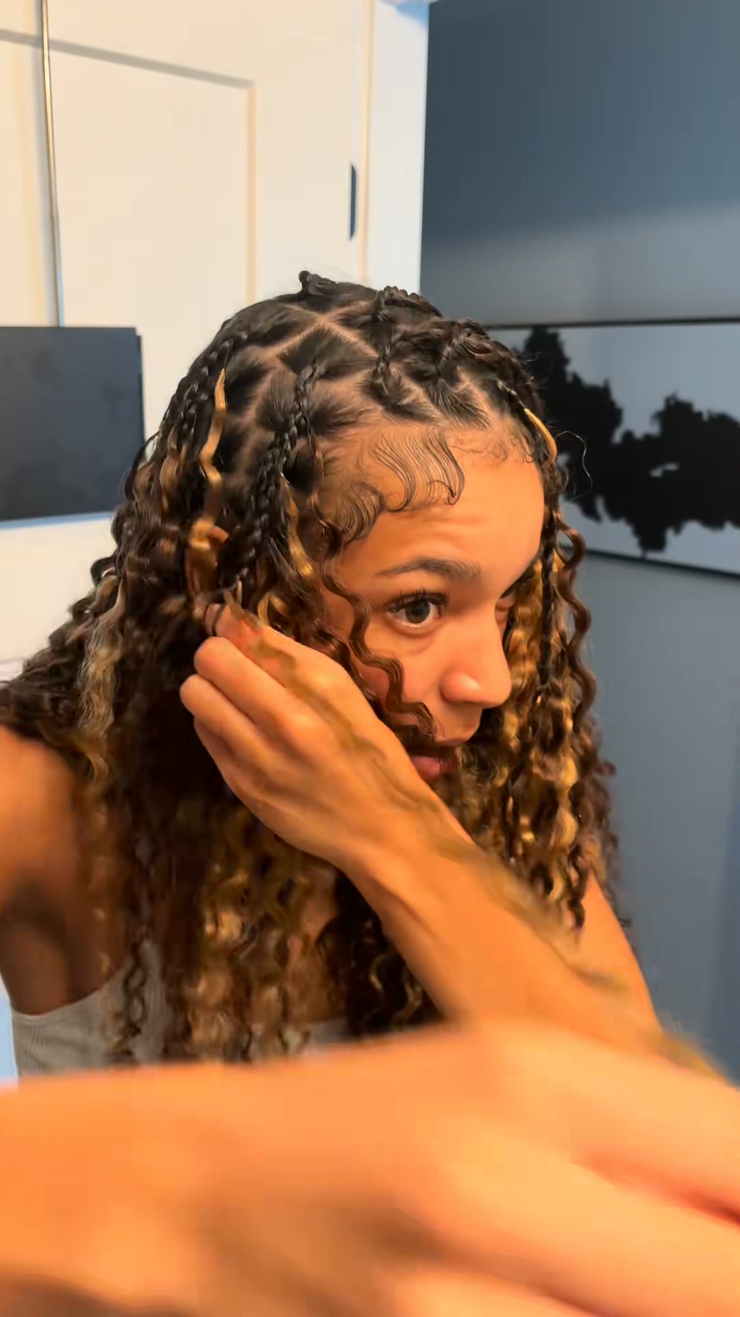 P4/27 Highlight Burmese Curly Feather Crochet Human Hair