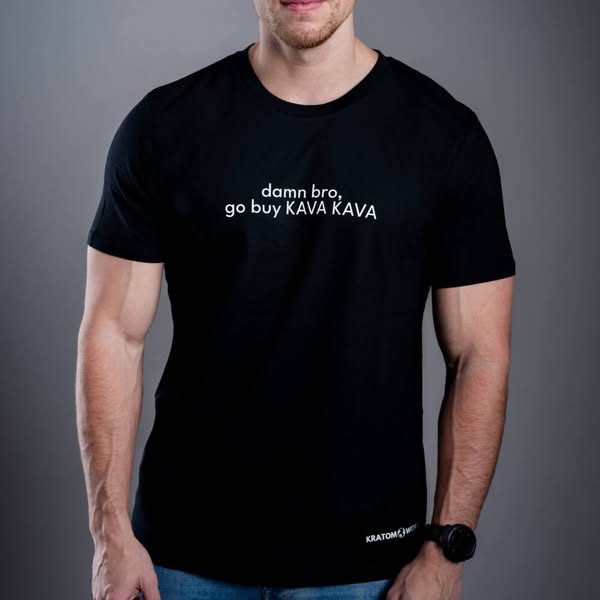 Kratom World Damn Bro Kava Camiseta de hombre Black / S