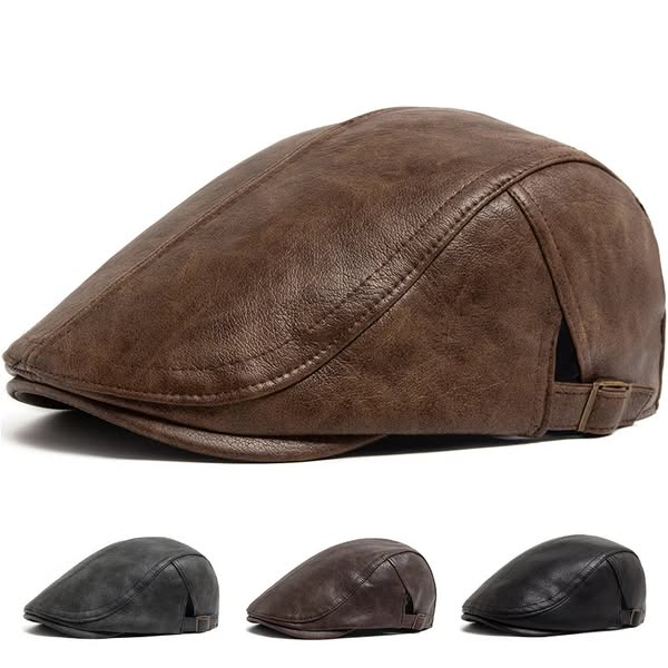 Hawthrone Leather Flat Cap