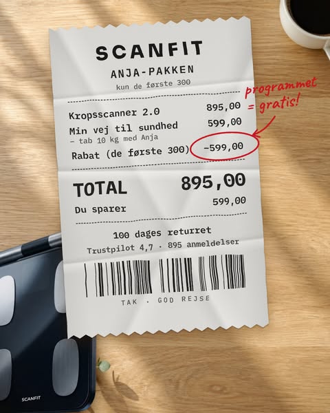 Programmet er gratis – 895 kr. i alt