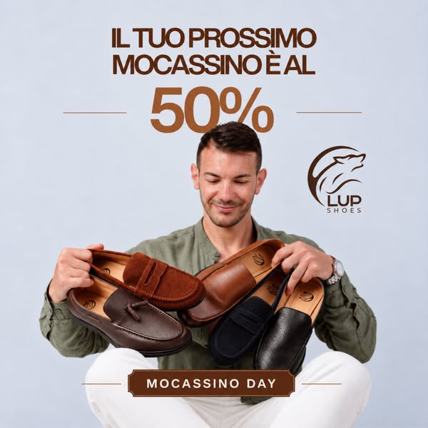 50% SUI MOCASSINI UOMO