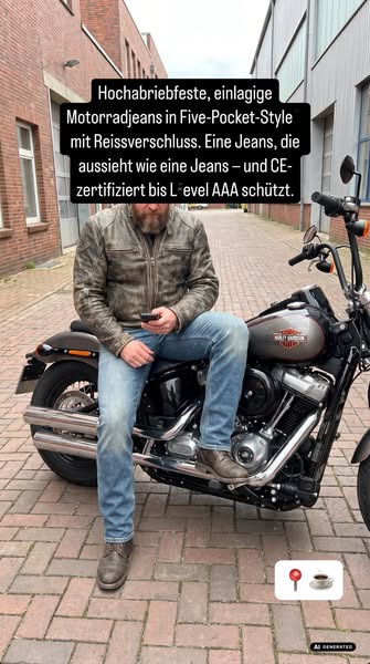 Abriebfeste Motorradjeans mit CE-Level AAA
