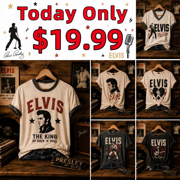 ELVIS PRESLEY · KING OF ROCK & ROLL GRAPHIC TEE