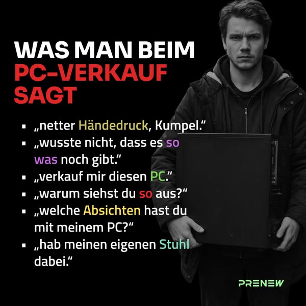 Verkaufe deinen PC an Prenew