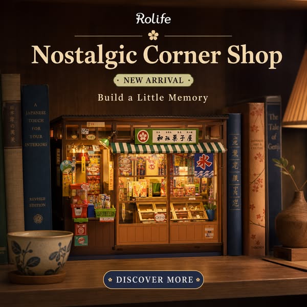 New! Nostalgic Corner Shop Book Nook