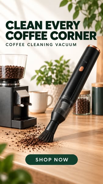 Rechargeable Vacuum for Coffee Grounds
