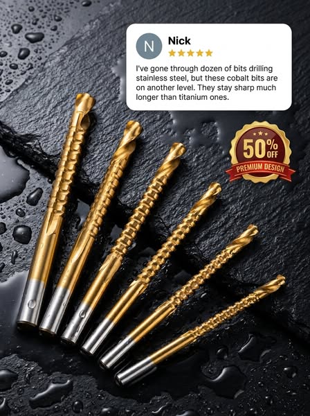 Cobalt Drill Bit Set (6 PCS)