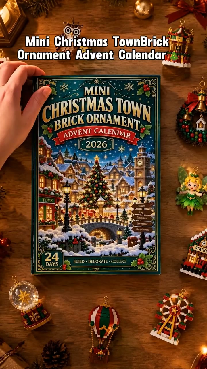 Mini Christmas Town Brick Ornament Advent Calendar