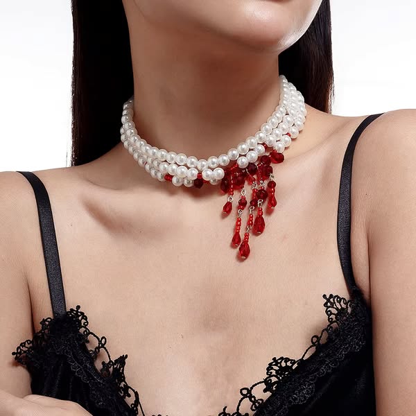 Blood Pearls Necklace