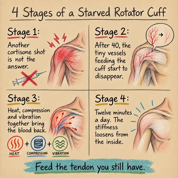 "17 years of constant shoulder ache, quiet in 2 days?"