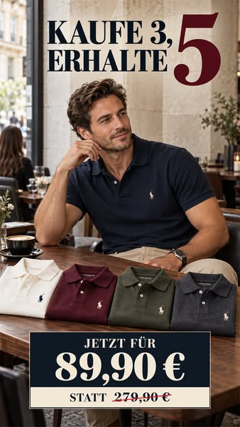 5 Polos für 89,90€