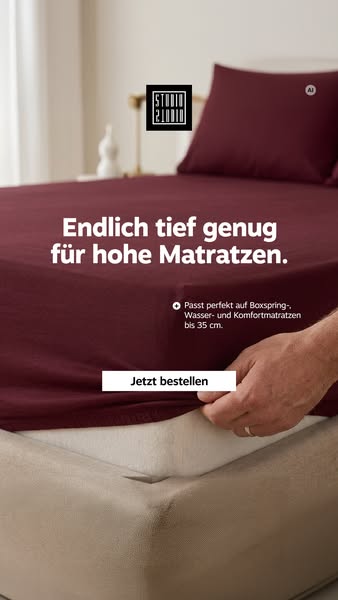Das Laken für hohe Matratzen