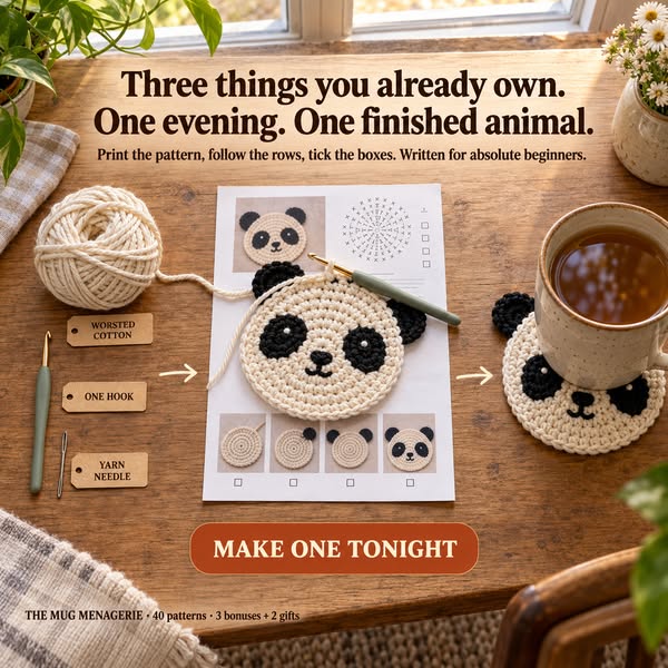 The Mug Menagerie — 40 Animal Coasters, Six Skills, One Book