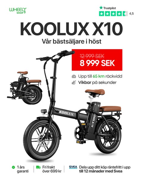KOOLUX X10 | Elcykel 65 km räckvidd | Wheelyshop