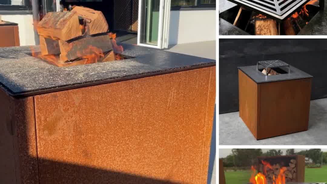Bålgrill i cortenstål fra byJEMA