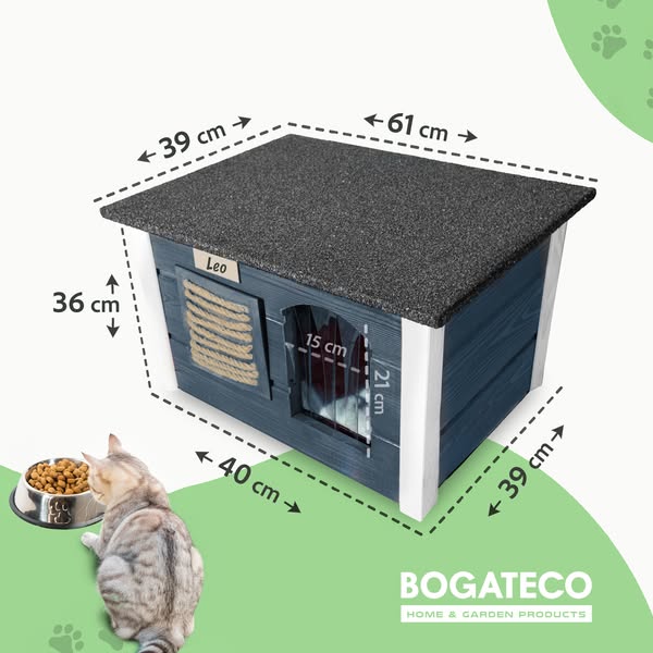 Ocieplana buda dla kota Antracyt