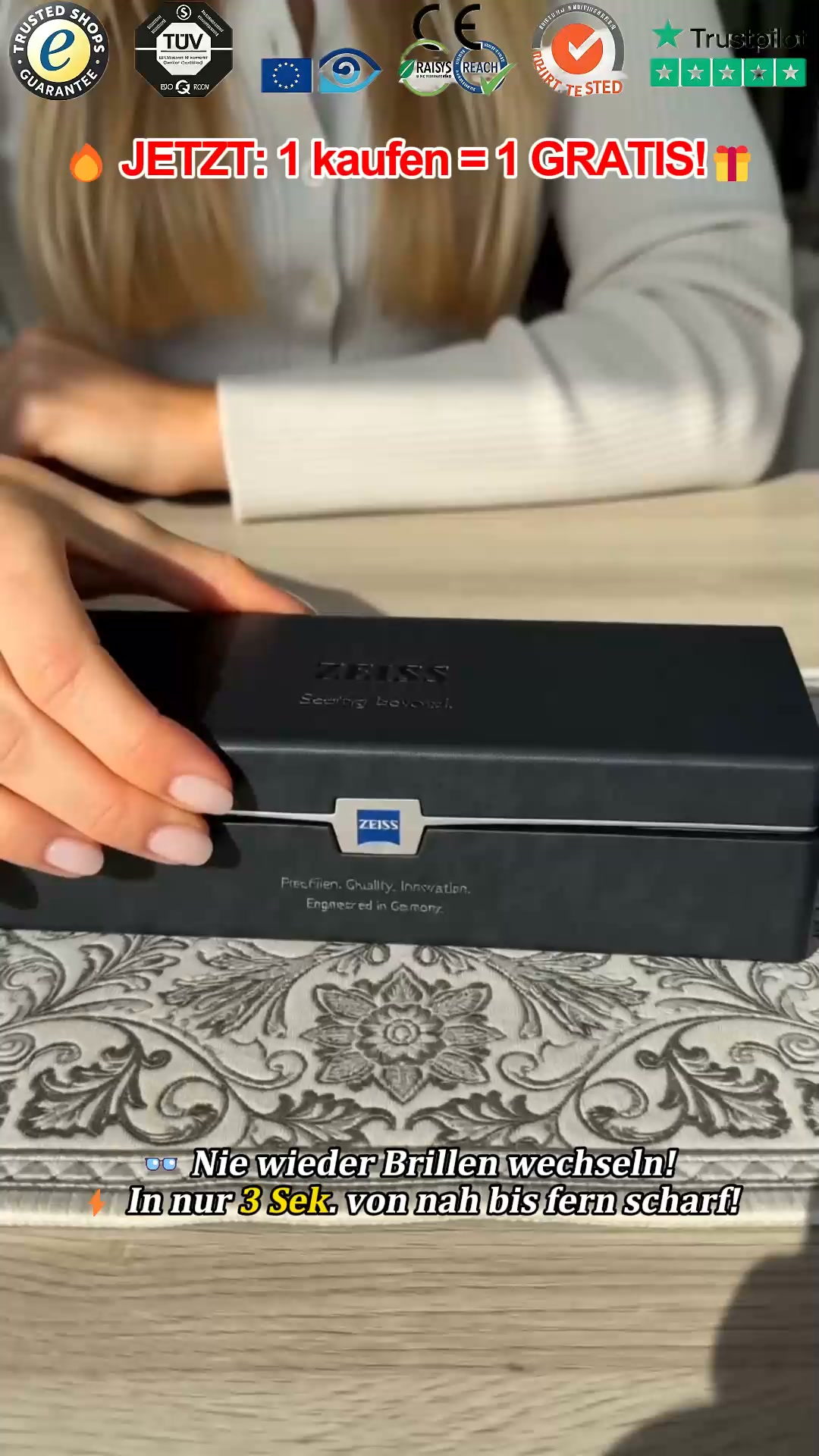 Schluss mit dem ständigen Brillenwechsel! Die smarte Titan-Brille mit 128-Facetten-Schliff