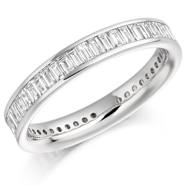 Classics Full Eternity 1.50ct Diamond Baguette Ring - M