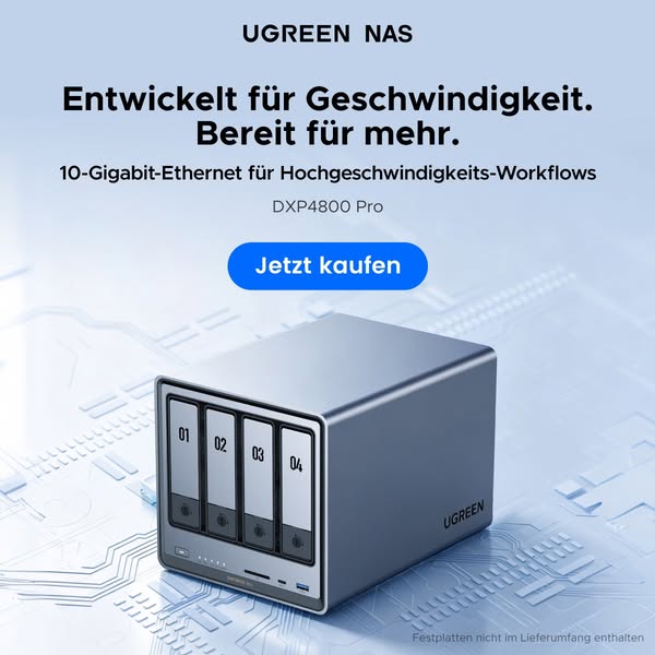 UGREEN NAS: Genug Speicher für alles