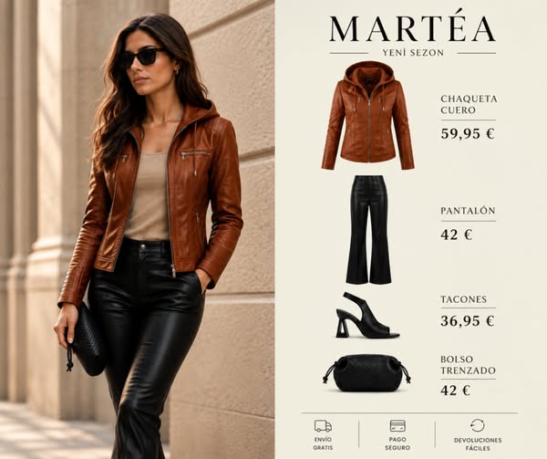 Pantalón de Cuero Marbella — 39,99€