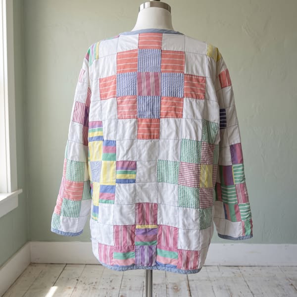 Turn Old Shirts into a Beautiful Patchwork Jacket