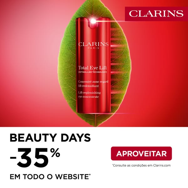 Beauty Days Clarins, com desconto de 35%