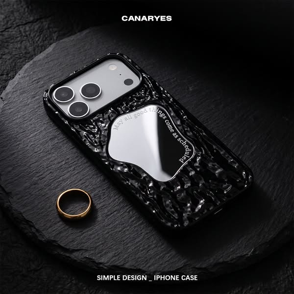 iPhone Rock Texture Mirror Case