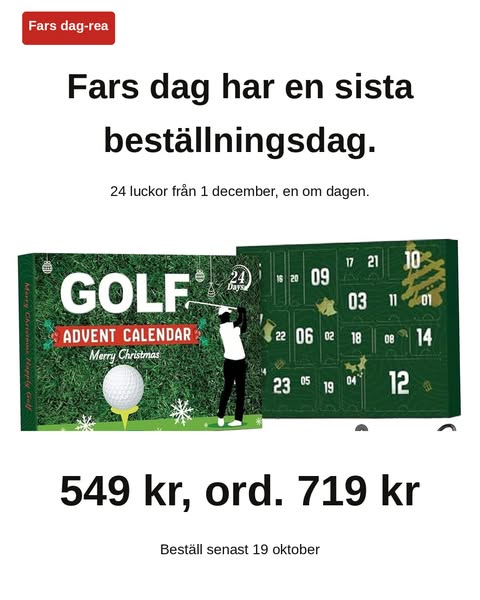 Fars dag har en sista beställningsdag.