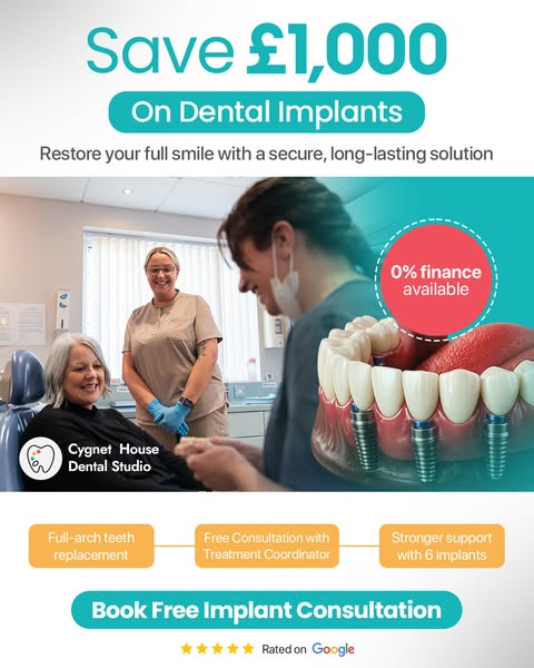 Save Up to £1,000 on Dental Implants