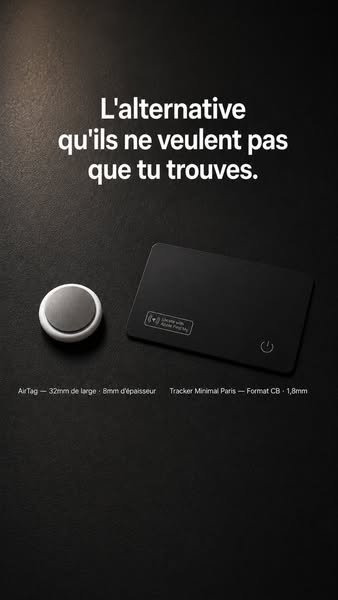 L'AirTag ne rentre pas dans ton portefeuille. Le nôtre, si.