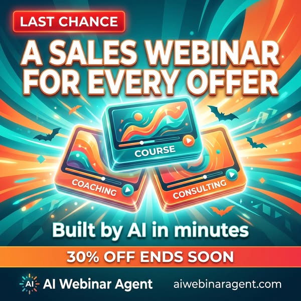 AI Webinar Agent Halloween Sale: 30% Off