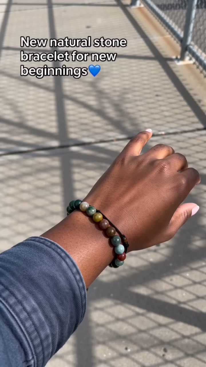 Indian Agate Bracelet — Balance & Positive Energy