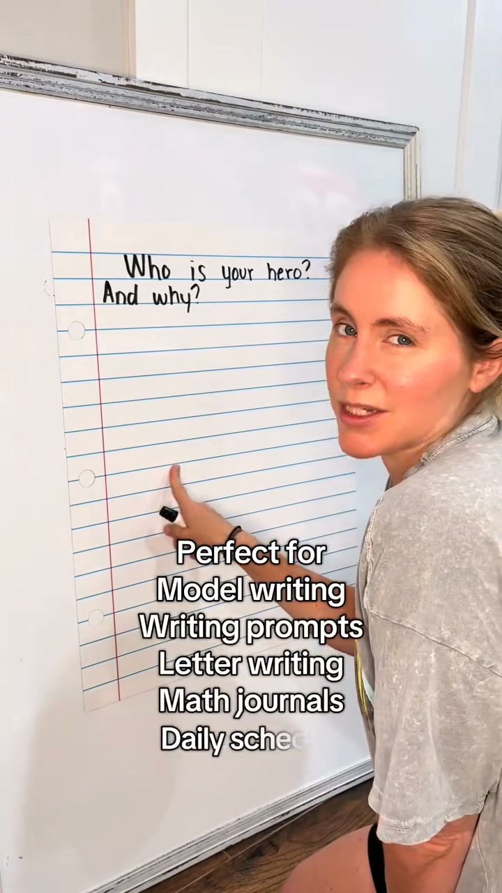 Giant Magnetic Lined Paper Whiteboard | Back to School Essential