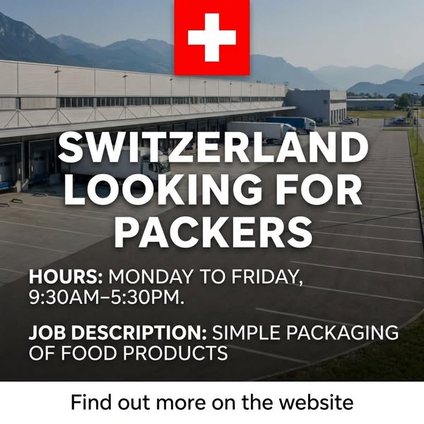 Food packaging job in Switzerland