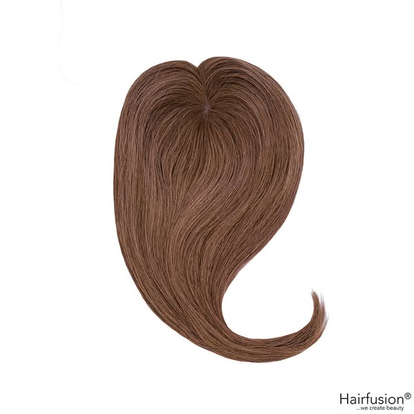Oberkopf Haarteil - Silk Topper - zum Einclippen - Länge 40 cm Haarmenge 65 g - RDB hellbraun Balayage