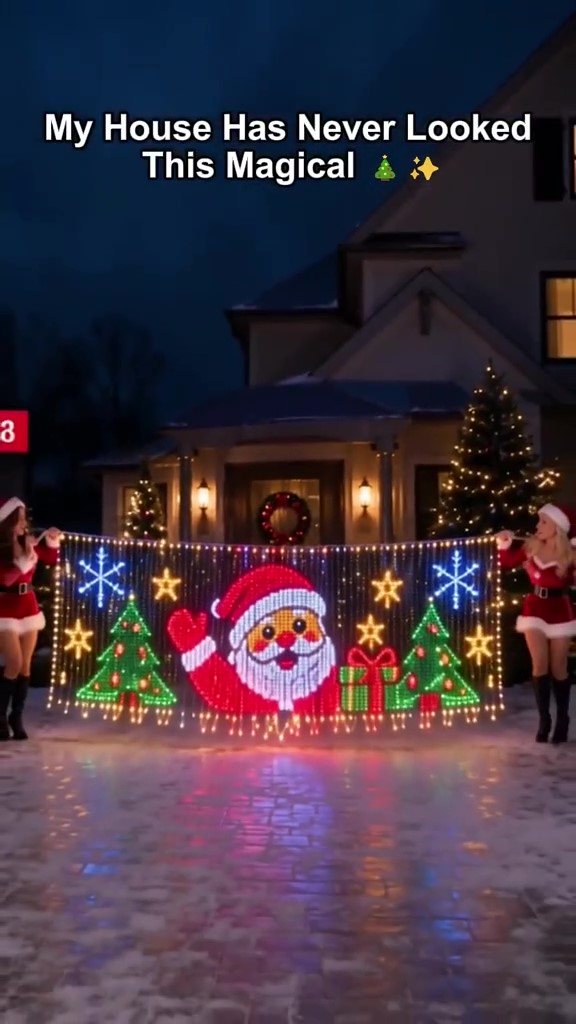 SPECIAL OFFER | Christmas Smart LED Curtain Lights | App-Controlled Animated Christmas Wall Display