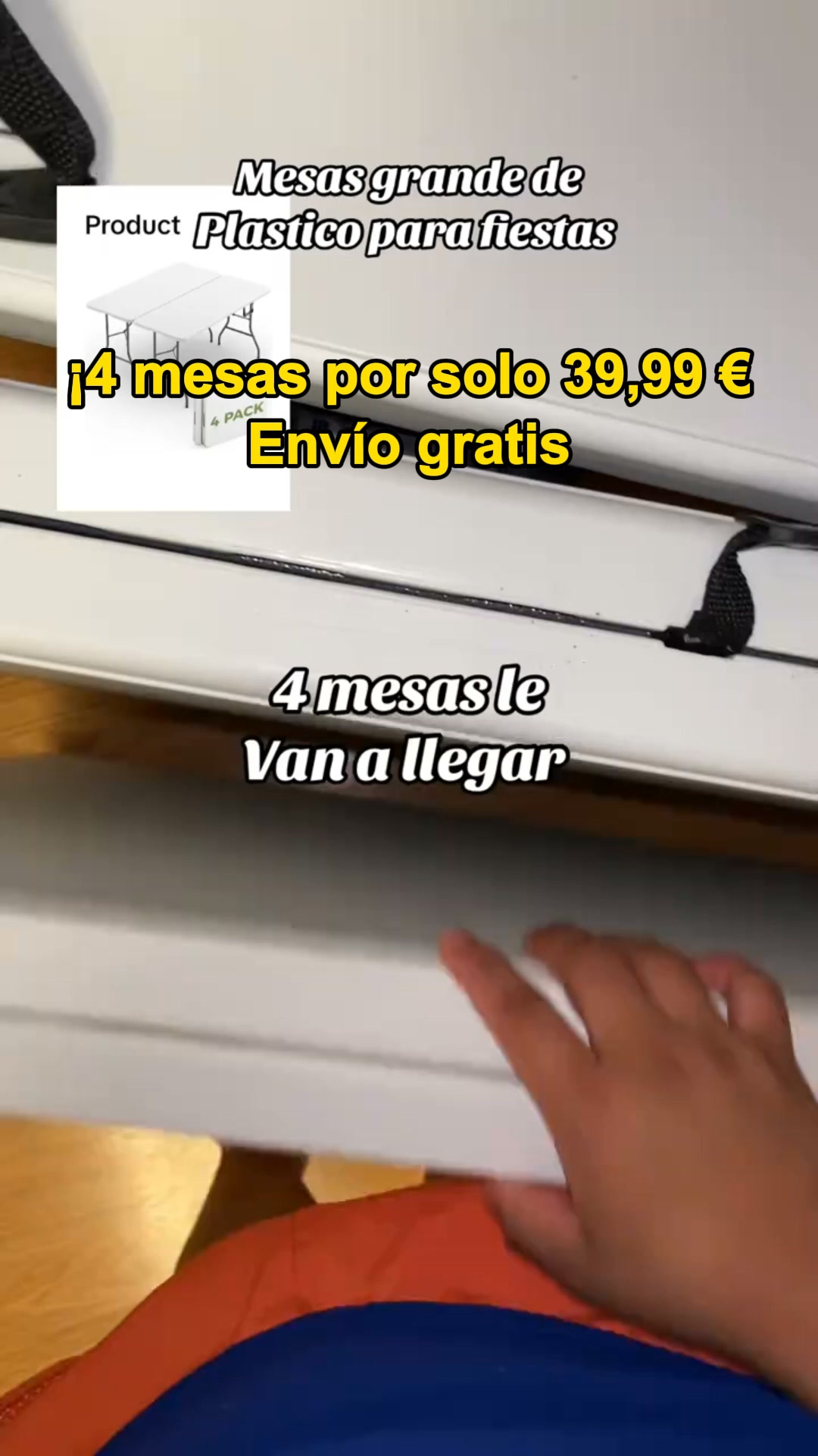 Pack de 4 Mesas Plegables 183 cm | Envío Gratis