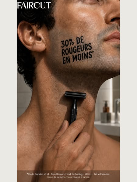Moins de lames, moins de rougeurs. Prouvé.