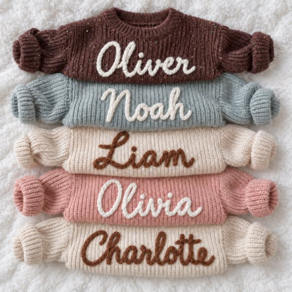 Their name. Knitted in.