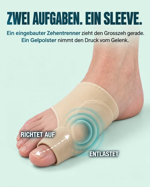 Der Hallux-Sleeve, den du wirklich dranlässt