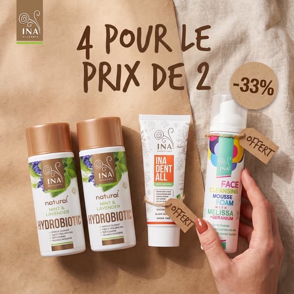 2 Hydrobiotic achetés, dentifrice et mousse offerts